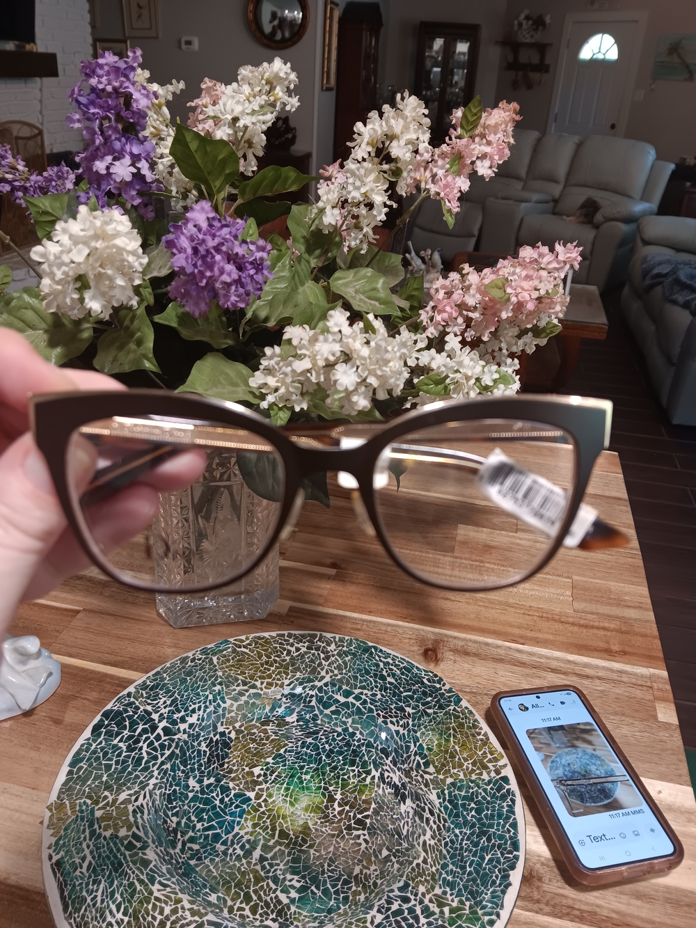 Dior Cat-Eye Glasses Brown and Gold Frame